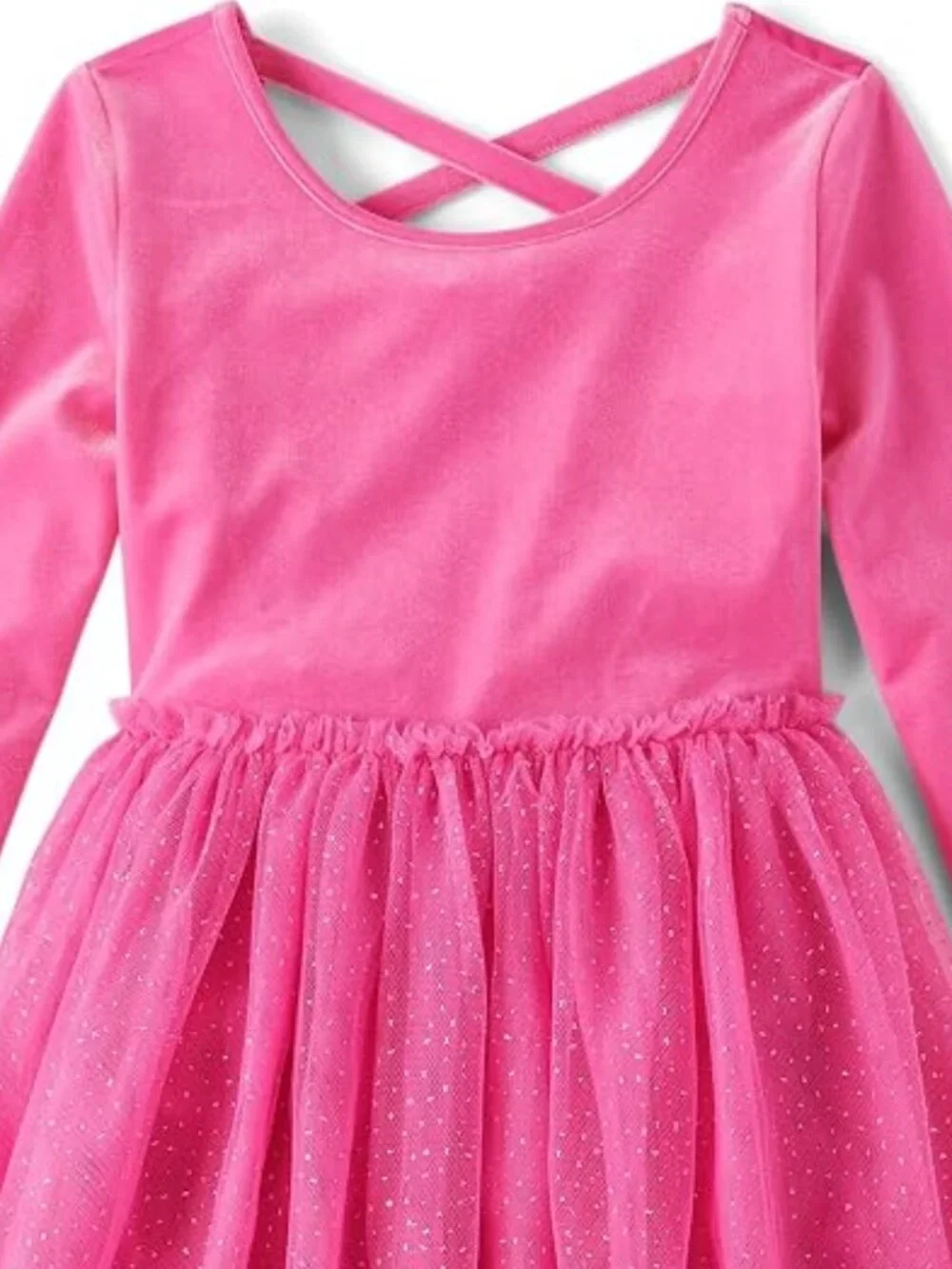NWT The Children's Place Girls Pink Velvet GlitterTutu Dress Size X-Small